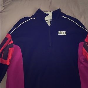 Half zip pink sweatshirt